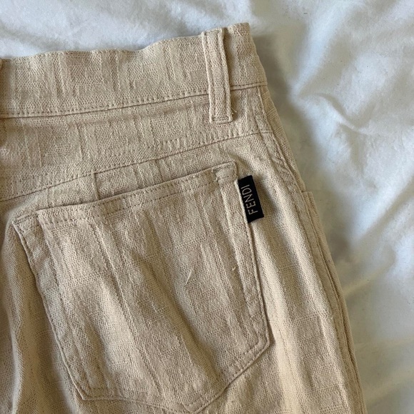 Cream Vintage Fendi Zucca Jeans - Picture 3 of 4